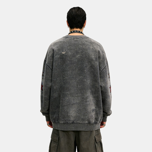 Custom Punk Washed Distressed Digital Print T-shirt | Custom Streetwear | Punk Streetwear | New Design