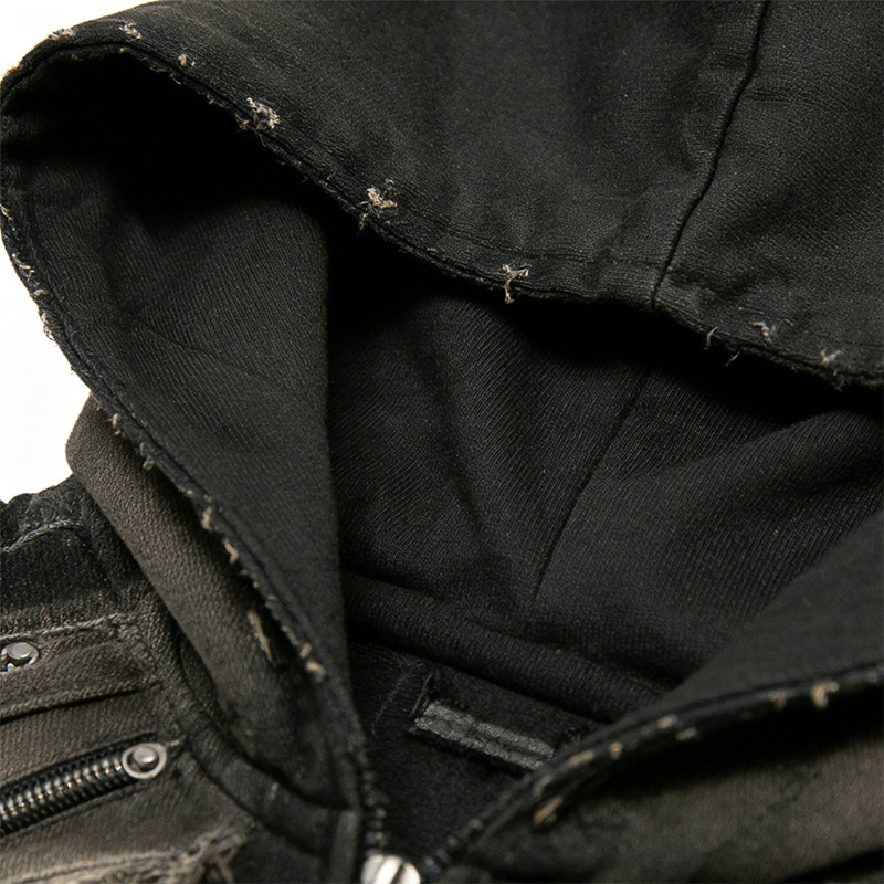 Custom Punk Delic Distressed Multi-zip Jacket