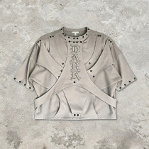 Custom Punk Delic Studded Embroidered T-shirt | Punk Streetwear | Custom Streetwear | OEM Factory