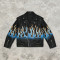 Custom Punk Digital Print Embossed PU Jacket | Punk Streetwear | Studded | Custom Streetwear | OEM Factory