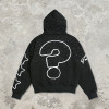 Custom Punk Delic Frayed Screen Print Hoodie | Punk Streetwear | Rhinestone | Custom Streetwear | OEM ODM