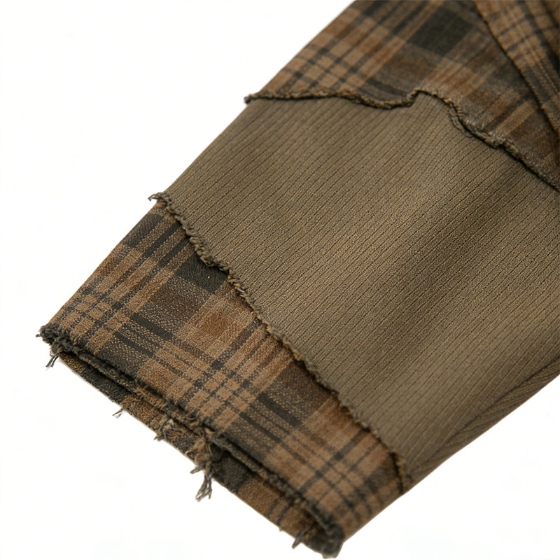 Vintage Patchwork Rubber Print Shirts