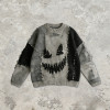 Custom Vintage Washed Jacquard Patchwork Frayed Sweater | Vintage Streetwear  | Streetwear Manufacturer