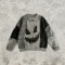 Custom Vintage Washed Jacquard Patchwork Frayed Sweater | Vintage Streetwear  | Streetwear Manufacturer