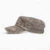 Custom Vintage Washed Studded Applique Flat Cap | Vintage Streetwear | Streetwear Clothing Manufacturer