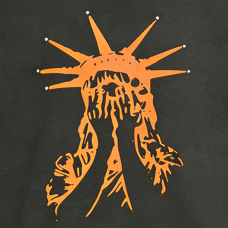 Vintage Washed Spray Dye Distressed Studded Print Tank Top