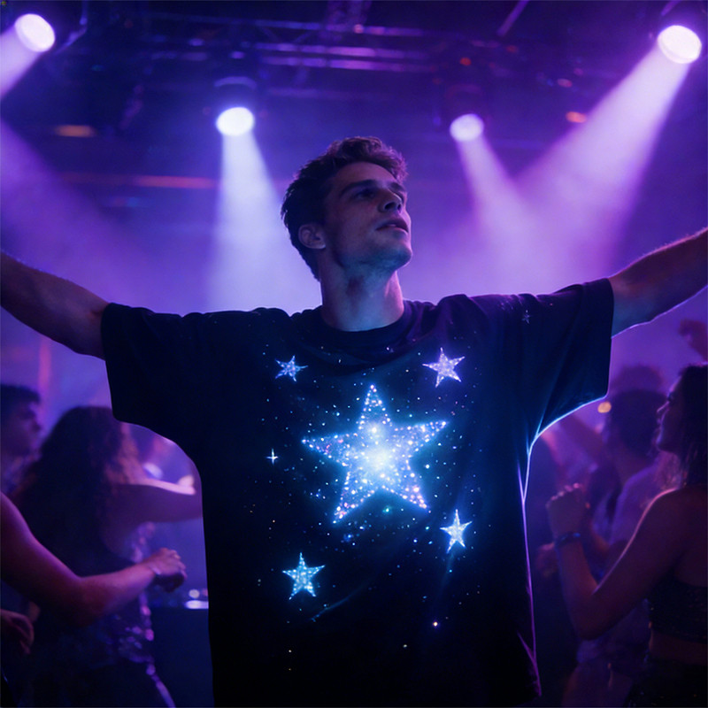 Sonic Wear Washed Rhinestone Star T-shirt 