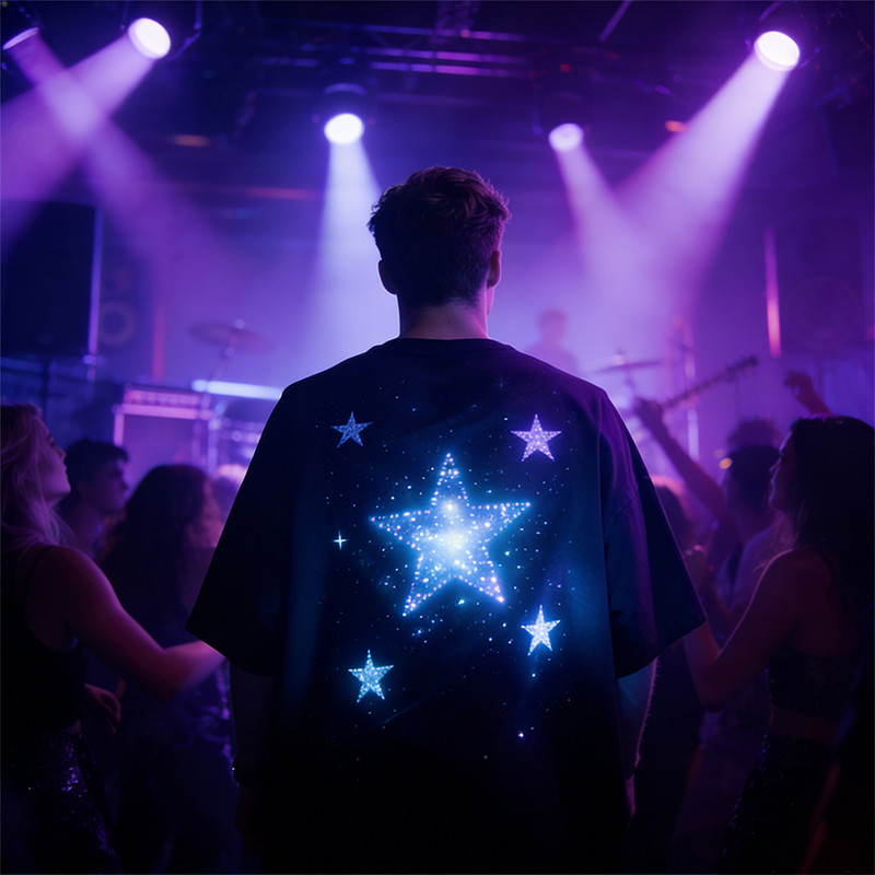 Sonic Wear Washed Rhinestone Star T-shirt 