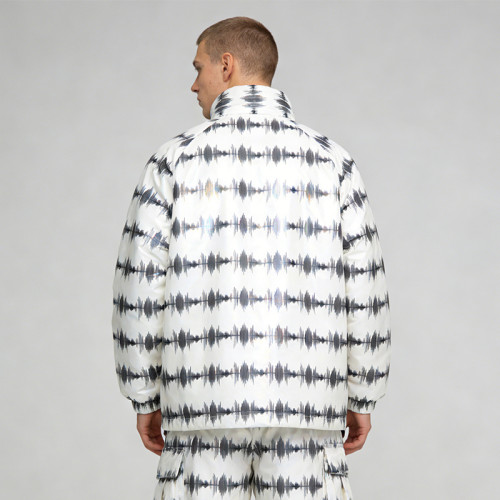 Custom Sonic Wear Laser Holographic Digital Print Puffer Jacket | Streetwear | OEM Streetwear