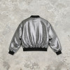 Custom Sonic Wear Metallic Grid Bomber Jacket | Streetwear | 100% Polyester | Custom Streetwear