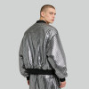Custom Sonic Wear Metallic Grid Bomber Jacket | Streetwear | 100% Polyester | Custom Streetwear