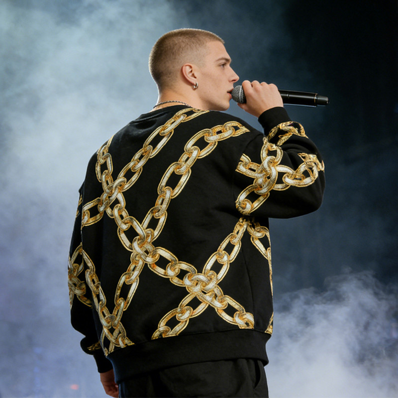 Sonic Wear Embroidered Gold Chain T-shirt