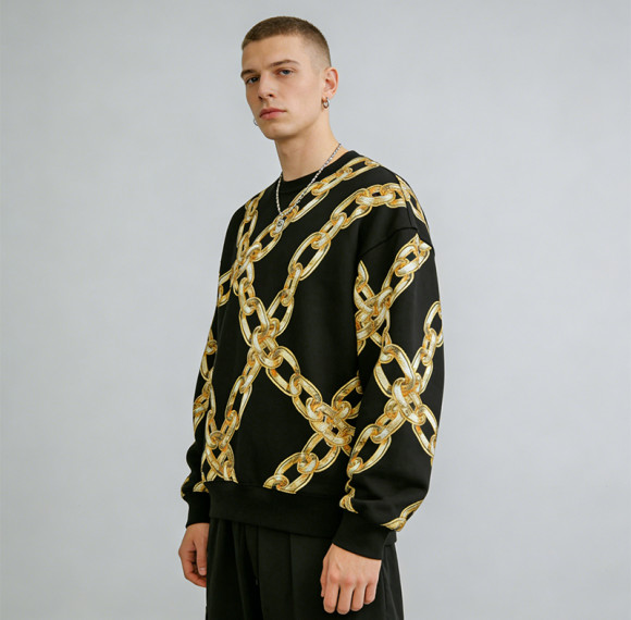 New Design Sonic Wear Embroidered Gold Chain T-shirt | Streetwear | Streetwear Manufacturer