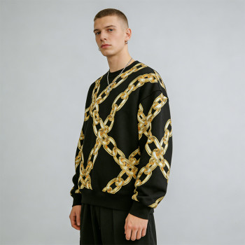 New Design Sonic Wear Embroidered Gold Chain T-shirt | Streetwear | Streetwear Manufacturer