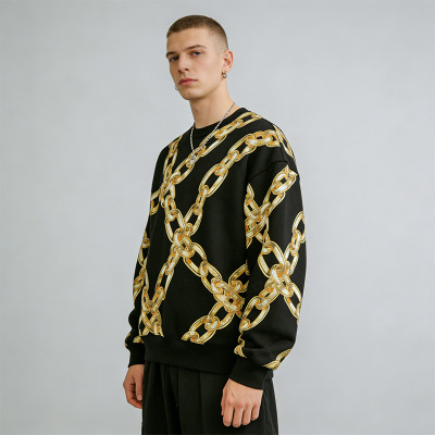 New Design Sonic Wear Embroidered Gold Chain T-shirt | Streetwear | Streetwear Manufacturer