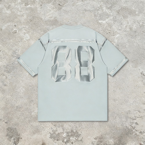 Custom Sonic Wear Patch Studded Silver Foil Print T-shirt | Streetwear | Custom Streetwear Manufacturer