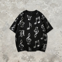2026 New Design Sonic Wear Silver Foil Music Note T-shirt | Streetwear | Clothing Manufacturer