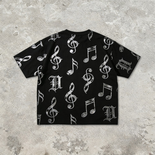 2026 New Design Sonic Wear Silver Foil Music Note T-shirt | Streetwear | Clothing Manufacturer