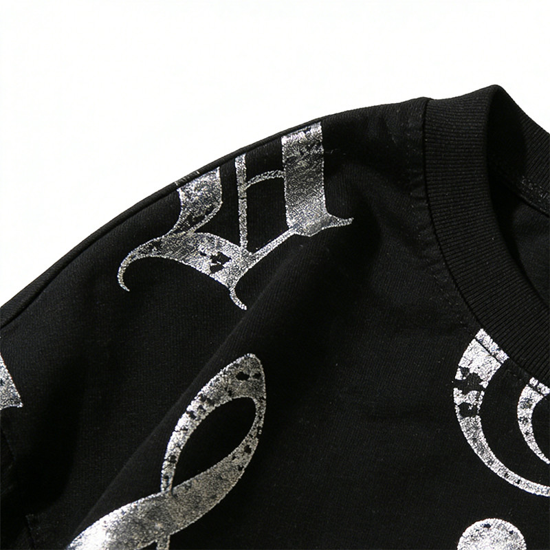  Sonic Wear Silver Foil Music Note T-shirt