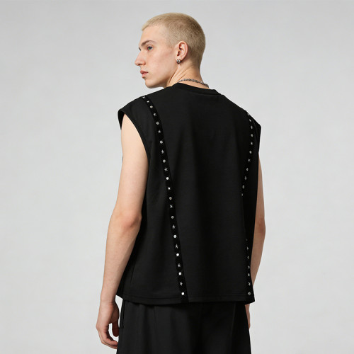 Custom Sonic Wear Rhinestone Studded Webbing Vest | Streetwear | Streetwear Clothing Manufacturer