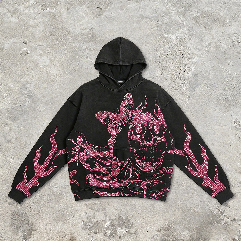 Sonic Wear Washed Rhinestone Hoodie