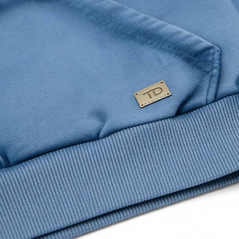  Applique Spray Wash Patch Studded Cropped Hoodie