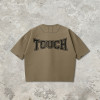 Custom Technicalwear Screen Print Patch Distressed Washed T-shirt | Streetwear | Custom Streetwear