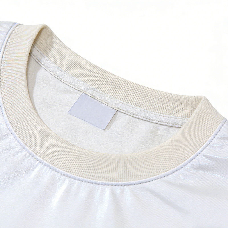 Anime-Inspired Laser Holographic Print T-shirt