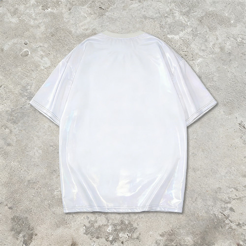 2026 New Design Anime-Inspired Laser Holographic Print T-shirt | Streetwear | 100% Polyester | Clothing Manufacturer