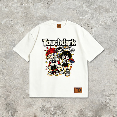Custom Chenille Applique Patch Embroidered Anime T-shirt | Streetwear | 100% Cotton | Custom Streetwear