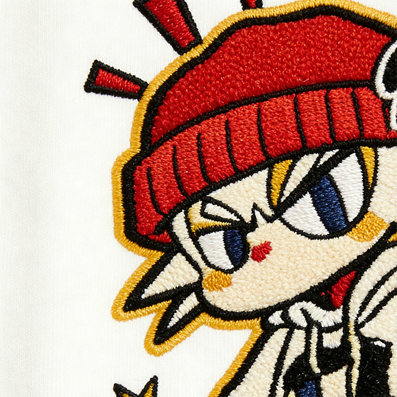 Chenille Applique Patch Embroidered Anime T-shirt