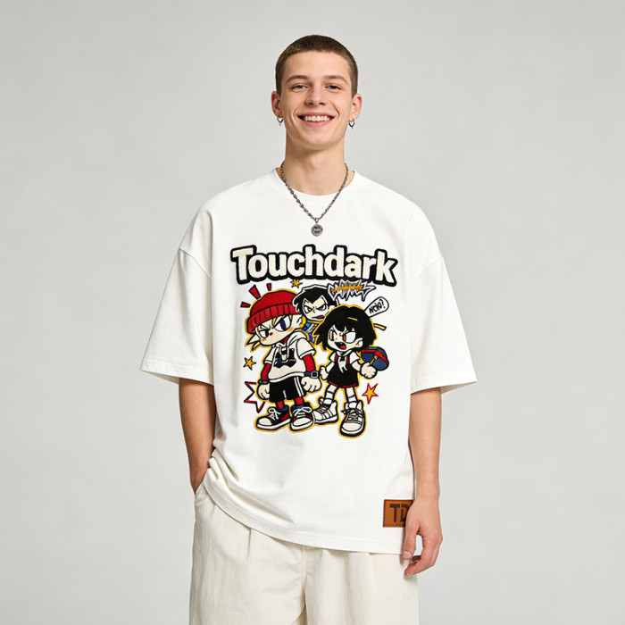 Custom Chenille Applique Patch Embroidered Anime T-shirt | Streetwear | 100% Cotton | Custom Streetwear