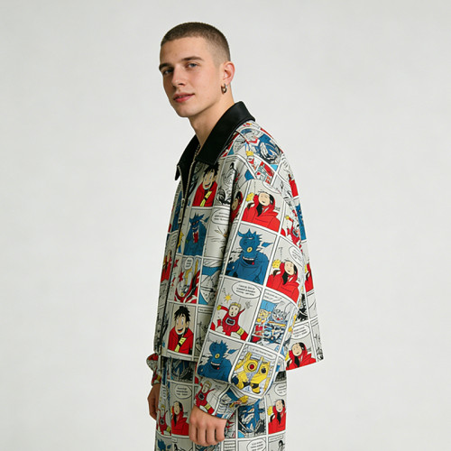 Custom Anime Comic Digital Print Bomber Jacket | Streetwear | Streetwear Manufacturer