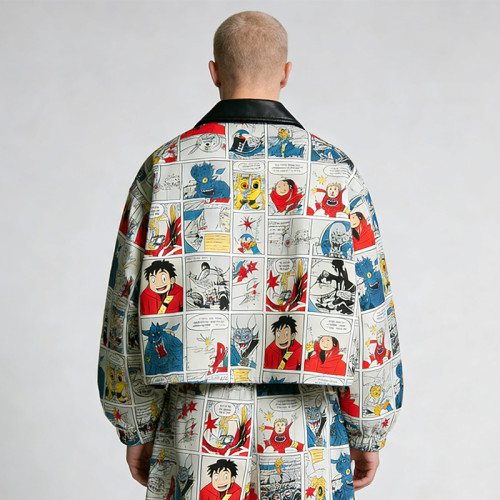 Custom Anime Comic Digital Print Bomber Jacket | Streetwear | Streetwear Manufacturer