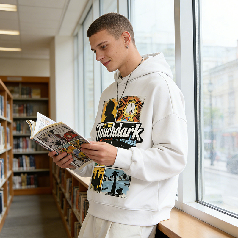 Screen Print Digital Print Anime Hoodie