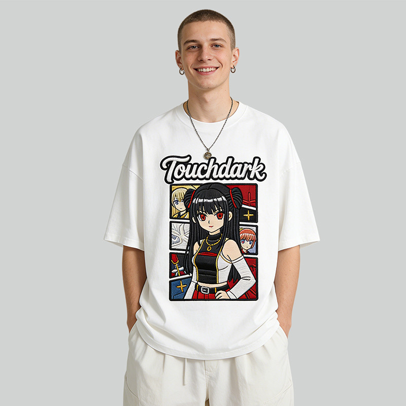 Anime Girl Applique T-Shirt
