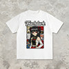 Anime Girl Applique T-Shirt | Retro Cartoon Graphic Tee | 100% Cotton Streetwear | Custom Streetwear