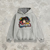 Washed Applique Embroidered Anime Hoodie | Oversized Hoodie | Custom Streetwear Manufacturer