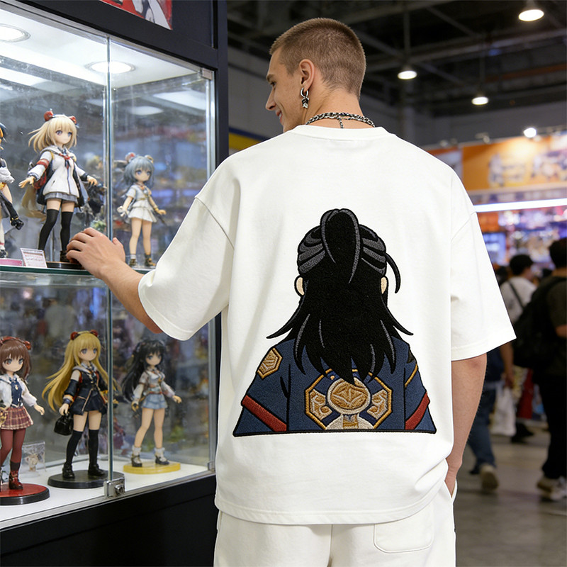 Anime Towel Embroidery T-Shirt