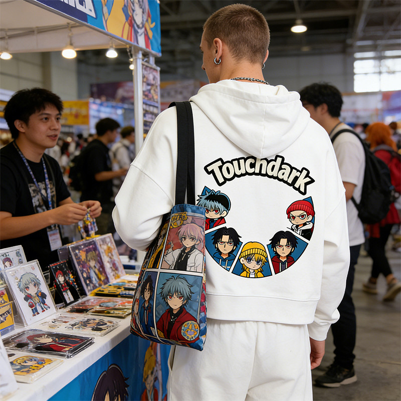 Anime Towel Embroidered Hoodie