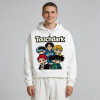 Anime Towel Embroidered Hoodie | Applique Hoodie | Oversized Streetwear | Clothing Manufacturer