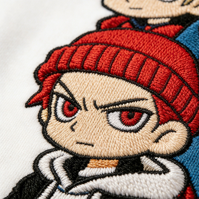 Anime Towel Embroidered Hoodie