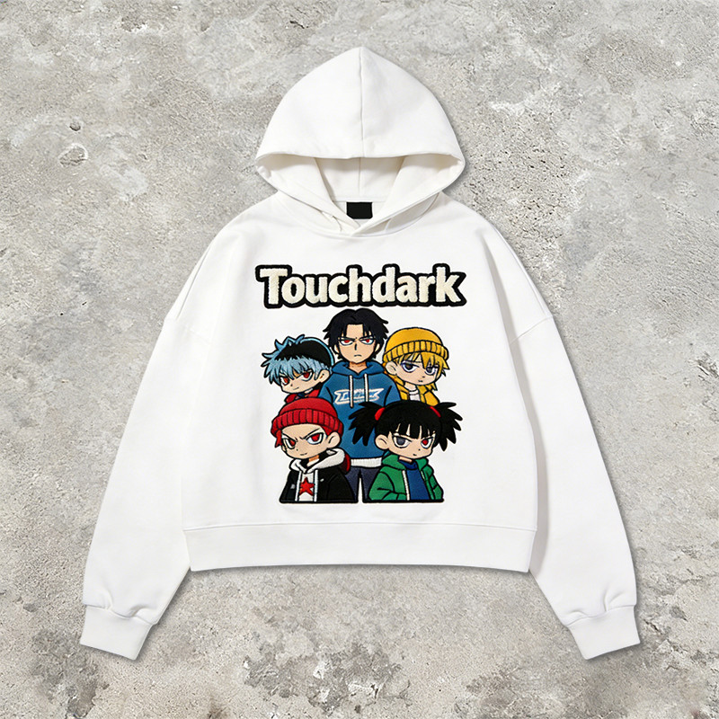 Anime Towel Embroidered Hoodie