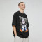 Washed Digital Print Screen Print T-Shirt | Anime Robot Girl Graphic | Distressed Ripped Oversized Tee | OEM Streetwear