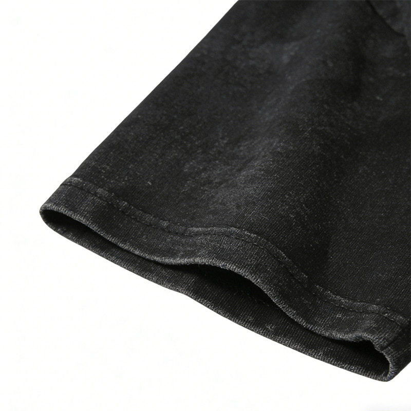 Washed Digital Print Screen Print T-Shirt