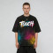 DIY Spray Dye Washed Black Graphic T-Shirt | 100% Cotton | Custom Streetwear Manufacturer