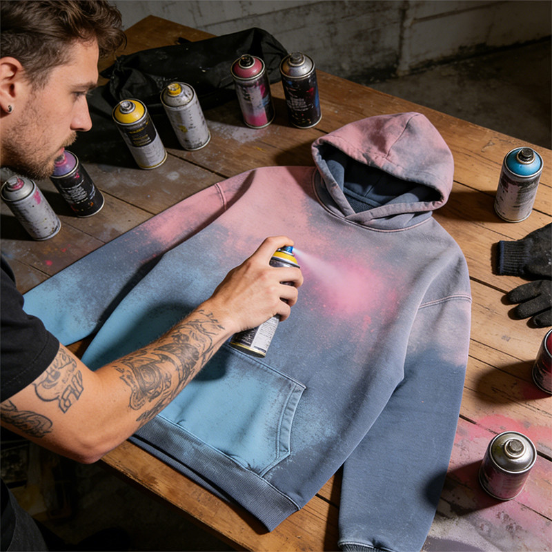 DIY Spray Dye Hoodie