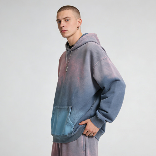 DIY Spray Dye Hoodie | Gradient Tie Dye Pullover | Custom Streetwear Manufacturer