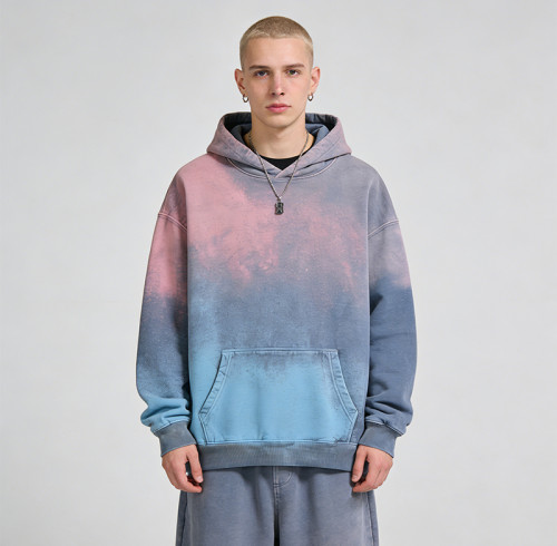 DIY Spray Dye Hoodie | Gradient Tie Dye Pullover | Custom Streetwear Manufacturer