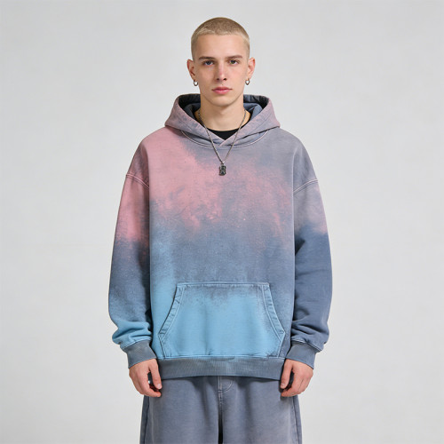 DIY Spray Dye Hoodie | Gradient Tie Dye Pullover | Custom Streetwear Manufacturer